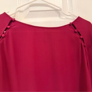 Loft woman’s XL burgundy  Blouse with Button Detail